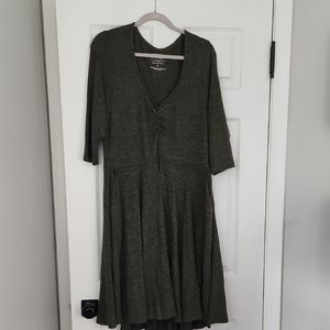 Elegant Olive Green Dress